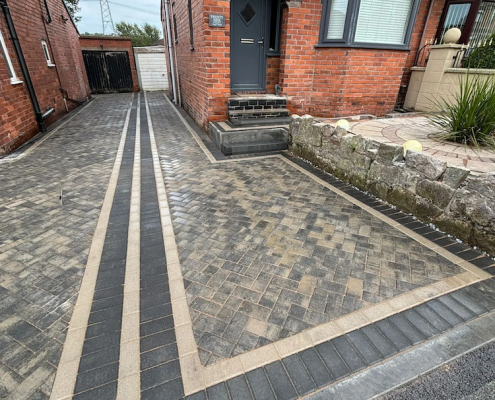 large-block-pave-driveway large block paving driveway completed in Shropshire